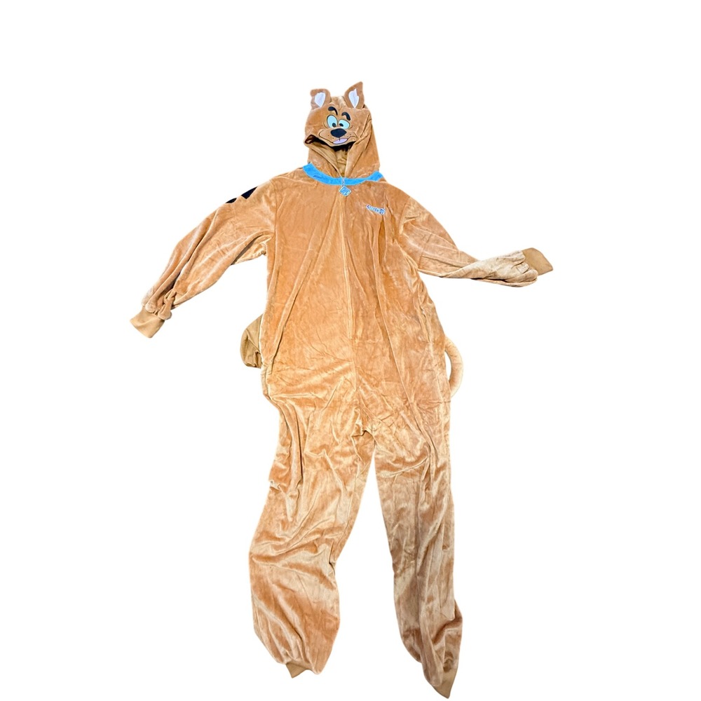 Scooby-Doo Character Union Suit Plush Costume Pajamas Brown L/XL halloween